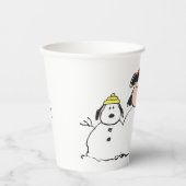 Erdnüsse | 3 Person Snowman Pappbecher (Vorderseite)