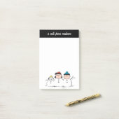 Erdnüsse | 3 Person Snowman Post-it Klebezettel (Auf Schreibtisch)