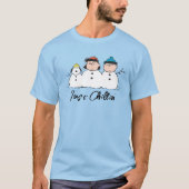 Erdnüsse | 3 Person Snowman T-Shirt (Vorderseite)
