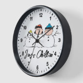 Erdnüsse | 3 Person Snowman Uhr (Winkel)