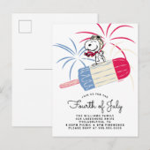 Erdnüsse 4. Juli Picknick Einladung Postkarte (Vorne/Hinten)