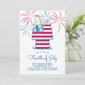 Erdnüsse 4. Juli Picnic Feiertagskarte (Stehend Vorderseite)