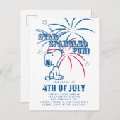Erdnüsse 4. Juli Star Spangled Spaß Postkarte (Vorne/Hinten)