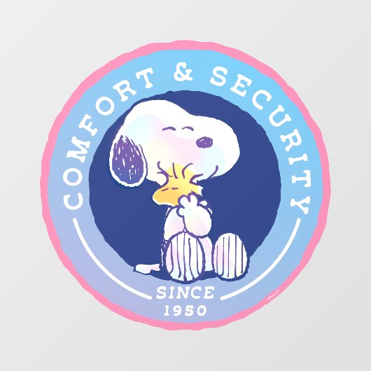 Erdnüsse | Abzeichen für Komfort und Sicherheit Bl Fensteraufkleber (Blatt)