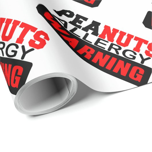 Erdnüsse Allergiewarnsystem Geschenkpapier (Rolleneckpunkt)