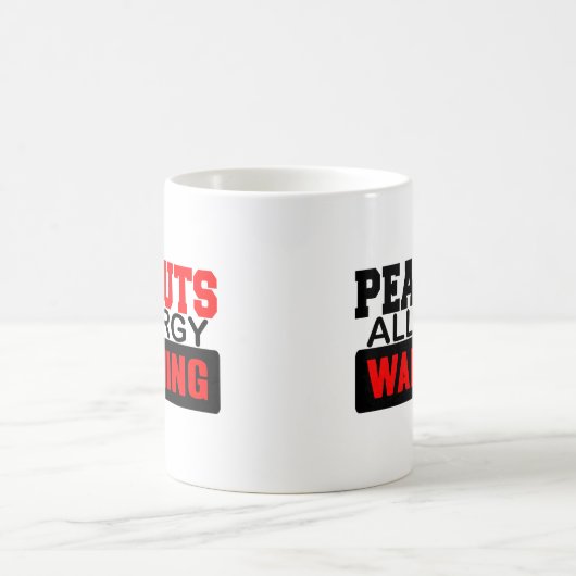 Erdnüsse Allergiewarnsystem Kaffeetasse (Mittel)