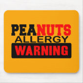 Erdnüsse Allergiewarnsystem Mousepad (Vorne)
