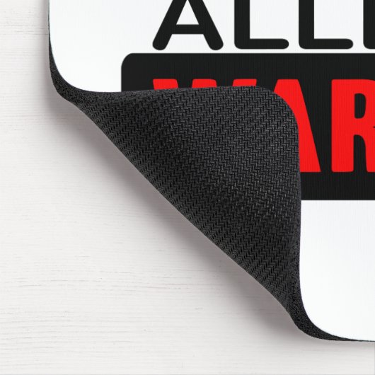 Erdnüsse Allergiewarnsystem Mousepad (Ecke)