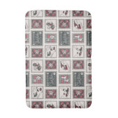 Erdnüsse | Alt modisches Schlittelwegmuster Badematte (Vorderseite Vertikal)