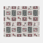 Erdnüsse | Alt modisches Schlittelwegmuster Fleecedecke (Vorderseite (Horizontal))