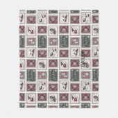 Erdnüsse | Alt modisches Schlittelwegmuster Fleecedecke (Vorderseite)