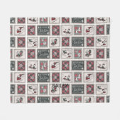 Erdnüsse | Alt modisches Schlittelwegmuster Fleecedecke (Vorderseite (Horizontal))