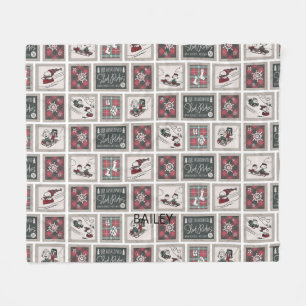 Erdnüsse Alt modisches Schlittelwegmuster Fleecedecke