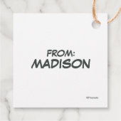 Erdnüsse | Alt modisches Schlittelwegmuster Geschenkanhänger (Rückseite)