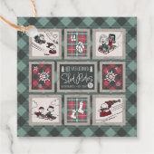 Erdnüsse | Alt modisches Schlittelwegmuster Geschenkanhänger (Vorderseite)