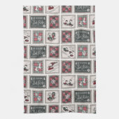 Erdnüsse | Alt modisches Schlittelwegmuster Geschirrtuch (Vertikal)