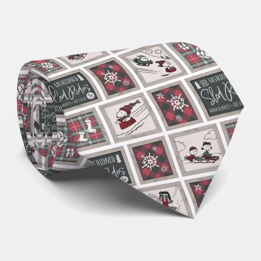 Erdnüsse | Alt modisches Schlittelwegmuster Krawatte (Gerollt)