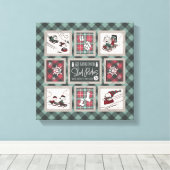 Erdnüsse | Alt modisches Schlittelwegmuster Leinwanddruck (Insitu (Holzboden))