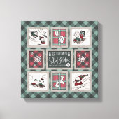 Erdnüsse | Alt modisches Schlittelwegmuster Leinwanddruck (Vorderseite)