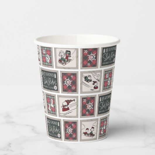 Erdnüsse | Alt modisches Schlittelwegmuster Pappbecher (Links)