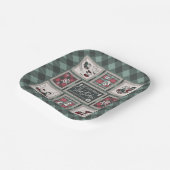 Erdnüsse | Alt modisches Schlittelwegmuster Pappteller (Gewinkelt)