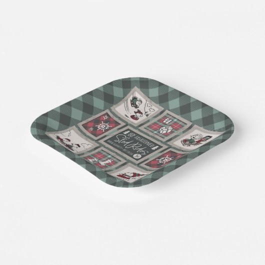 Erdnüsse | Alt modisches Schlittelwegmuster Pappteller (Gewinkelt)