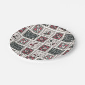 Erdnüsse | Alt modisches Schlittelwegmuster Pappteller (Schrägansicht)