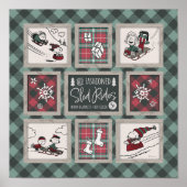 Erdnüsse | Alt modisches Schlittelwegmuster Poster (Vorne)