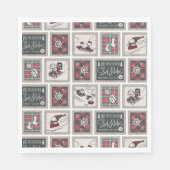 Erdnüsse | Alt modisches Schlittelwegmuster Serviette (Vorderseite)