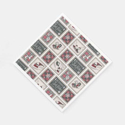 Erdnüsse | Alt modisches Schlittelwegmuster Serviette (Ecke)