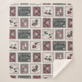 Erdnüsse | Alt modisches Schlittelwegmuster Sherpadecke (Vorderseite)