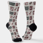 Erdnüsse | Alt modisches Schlittelwegmuster Socken (Gewinkelt)