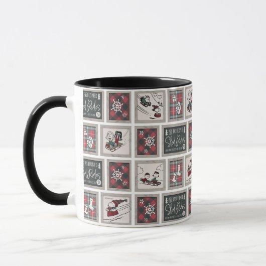 Erdnüsse | Alt modisches Schlittelwegmuster Tasse (Links)