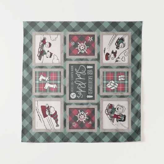 Erdnüsse | Alt modisches Schlittelwegmuster Wandteppich (Vorderseite (Horizontal))