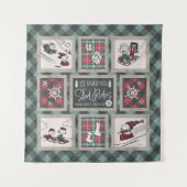 Erdnüsse | Alt modisches Schlittelwegmuster Wandteppich (Vorderseite)