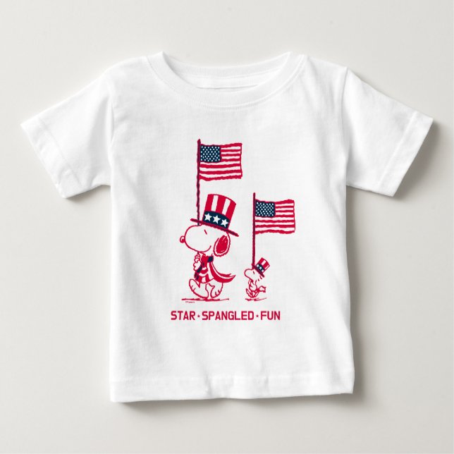 Erdnüsse | American Summer Old Glory Baby T-shirt (Vorderseite)