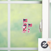 Erdnüsse | American Summer Old Glory Fensteraufkleber (Zuhause)