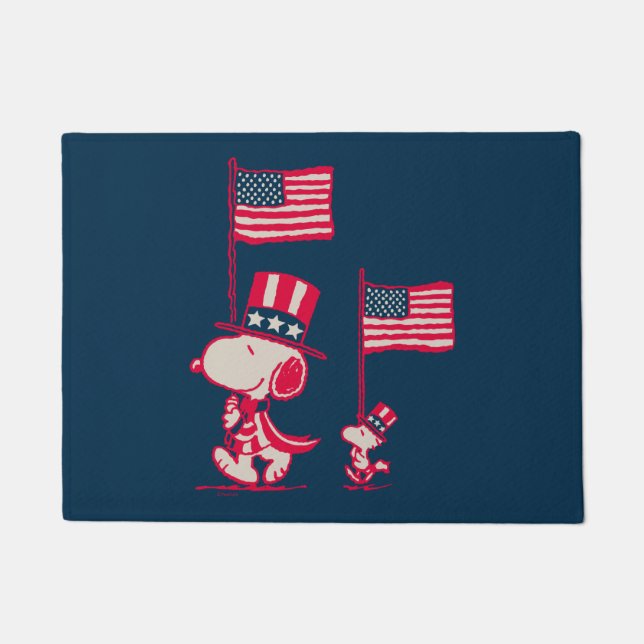 Erdnüsse | American Summer Old Glory Fußmatte (Vorderseite)