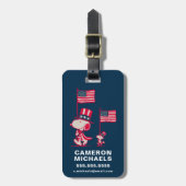 Erdnüsse | American Summer Old Glory Gepäckanhänger (Vorderseite vertikal)