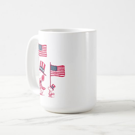 Erdnüsse | American Summer Old Glory Kaffeetasse (Vorderseite Links)