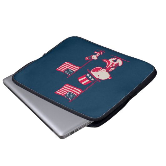 Erdnüsse | American Summer Old Glory Laptopschutzhülle (Vorne Knopf)