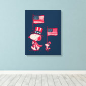 Erdnüsse | American Summer Old Glory Leinwanddruck (Insitu (Holzboden))