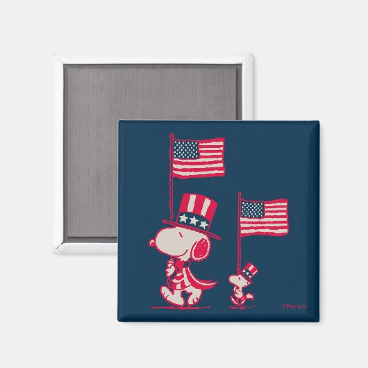 Erdnüsse | American Summer Old Glory Magnet (Vorderseite/Rückseite)