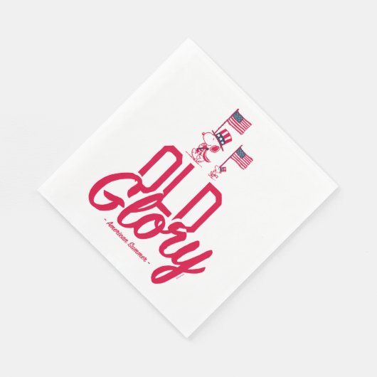 Erdnüsse | American Summer Old Glory Serviette (Ecke)