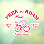 Erdnüsse | Amerikanischer Sommer frei zum Roaming Fensteraufkleber (Blatt 3)