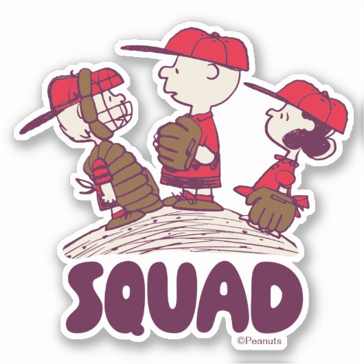 Erdnüsse | Baseball Squad Aufkleber (Vorderseite)