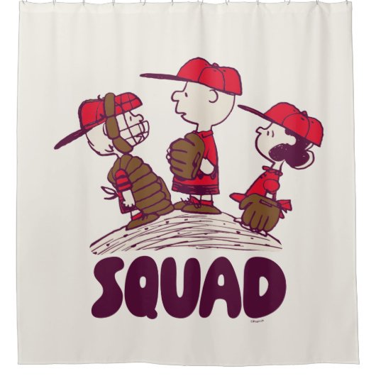 Erdnüsse | Baseball Squad Duschvorhang (Vorderseite)