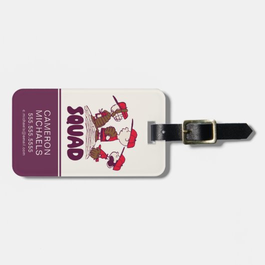 Erdnüsse | Baseball Squad Gepäckanhänger (Vorderseite horizontal)