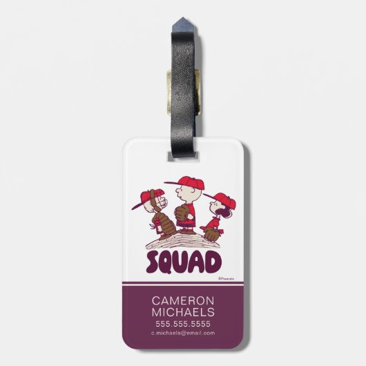 Erdnüsse | Baseball Squad Gepäckanhänger (Rückseite vertikal)