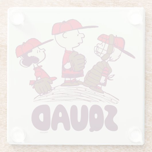 Erdnüsse | Baseball Squad Glasuntersetzer (Rückseite)